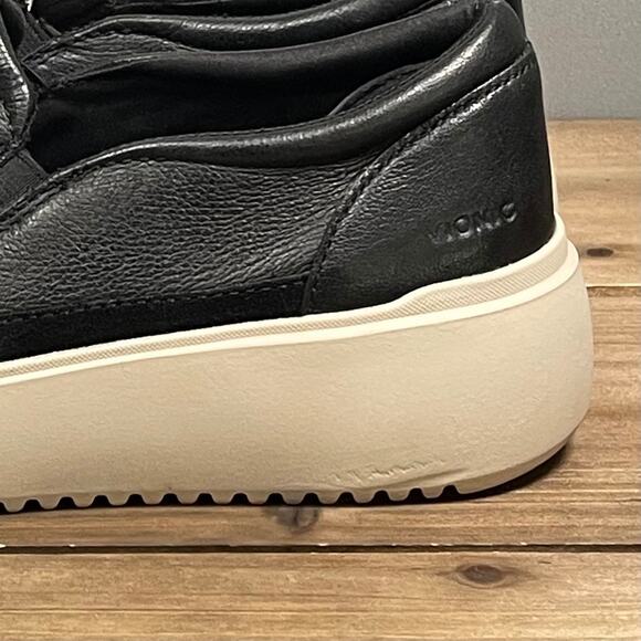 Vionic Women's Kearny Sneaker Size 7 Wide Black Leather Slip On Flat - Picture 14 of 15